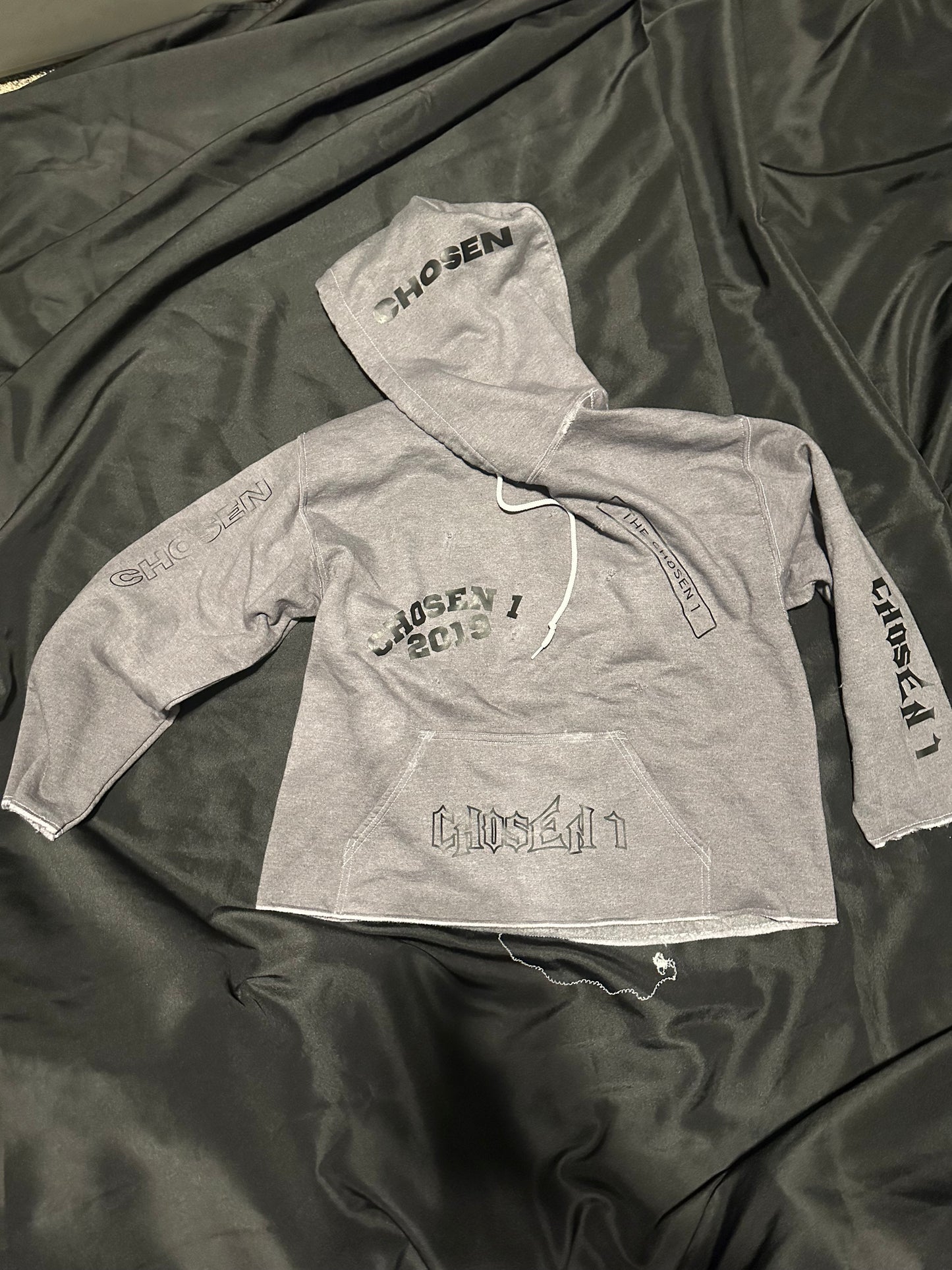 Dyed Charcoal “Destroyed” Hoodie