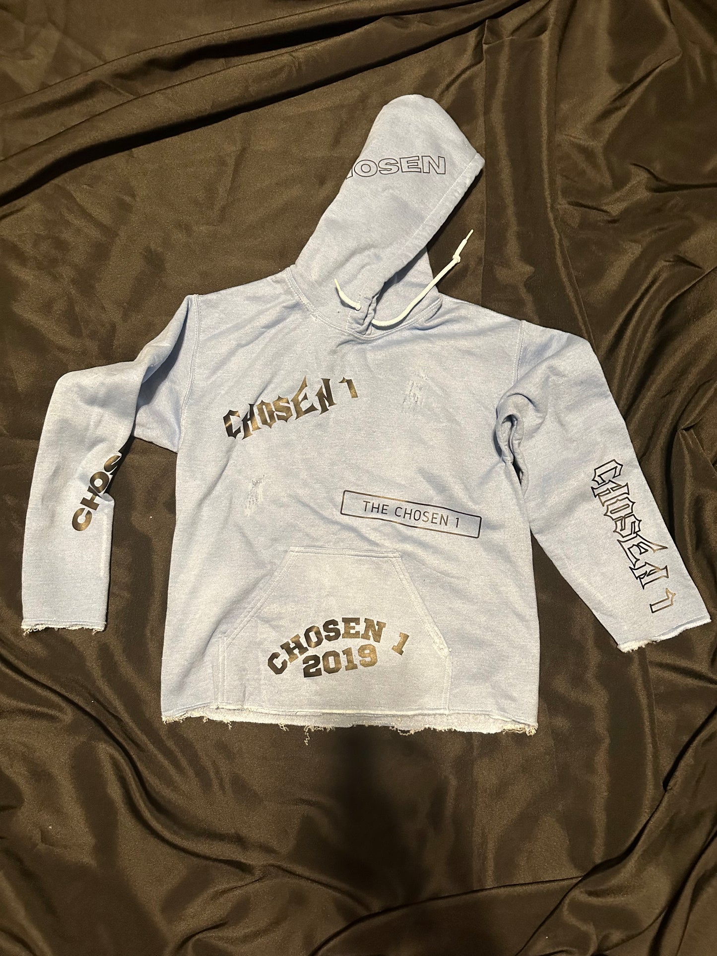 Dyed Blue “Destroyed” Hoodie