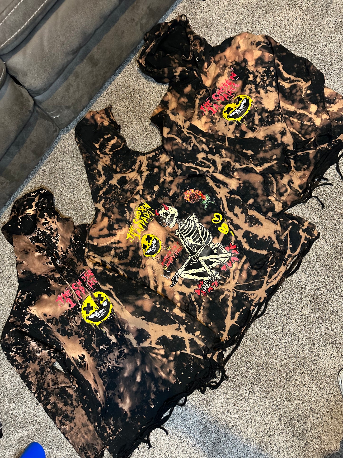 Destroyed “Happy Place” Hoodie