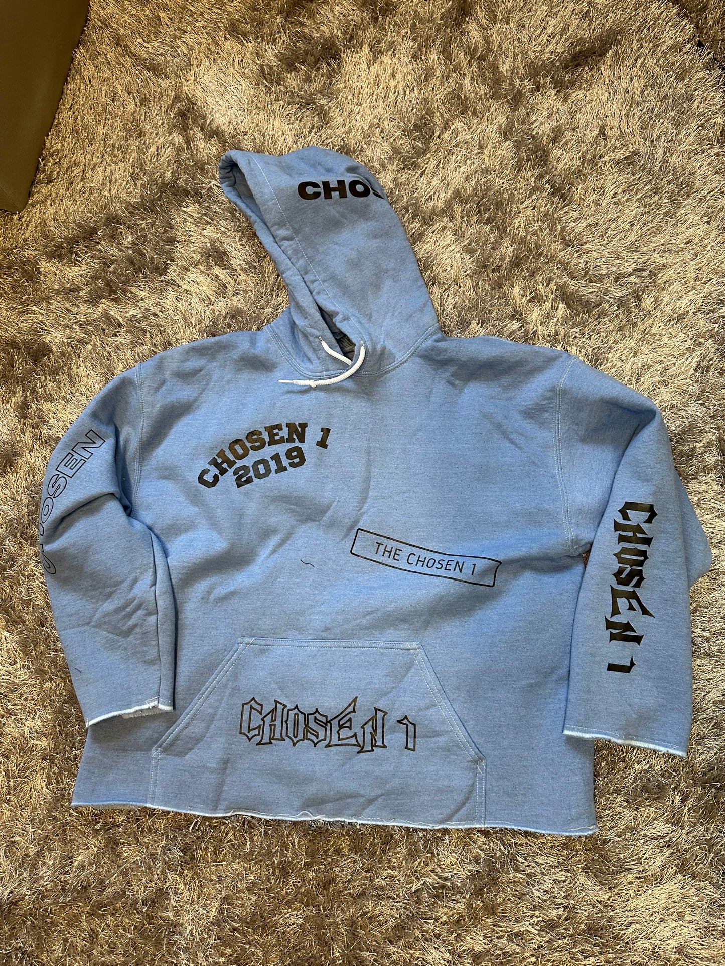 Dyed Blue “Destroyed” Hoodie