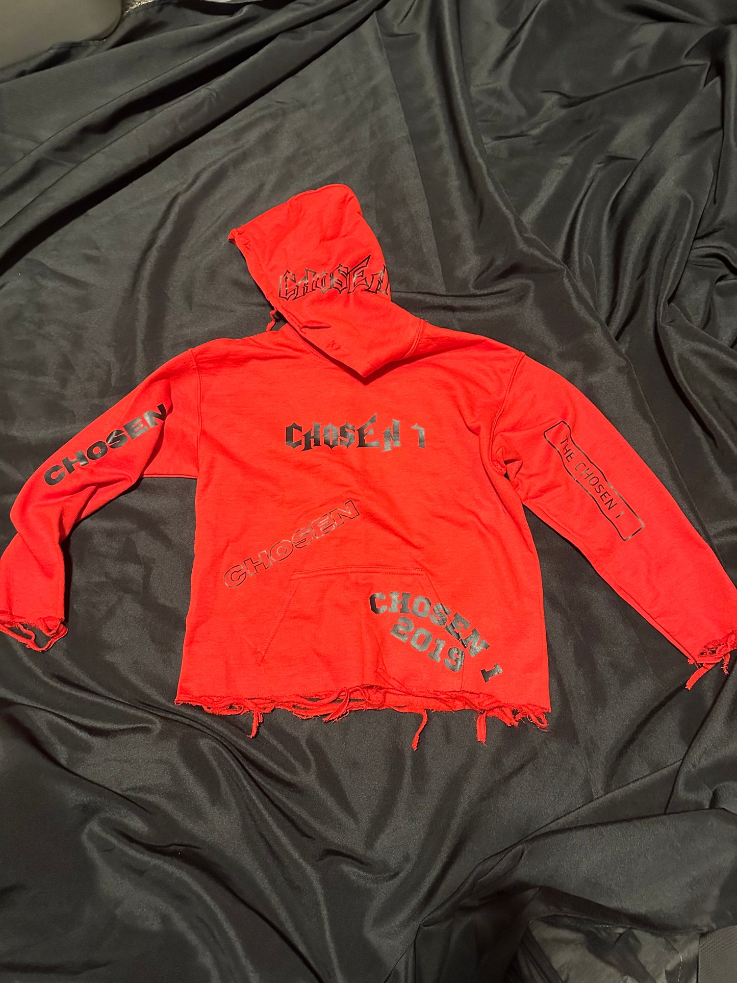 Youth Red “Destroyed” Hoodie